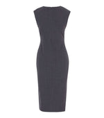 Dark Grey Boat Neck Midi Dress 1