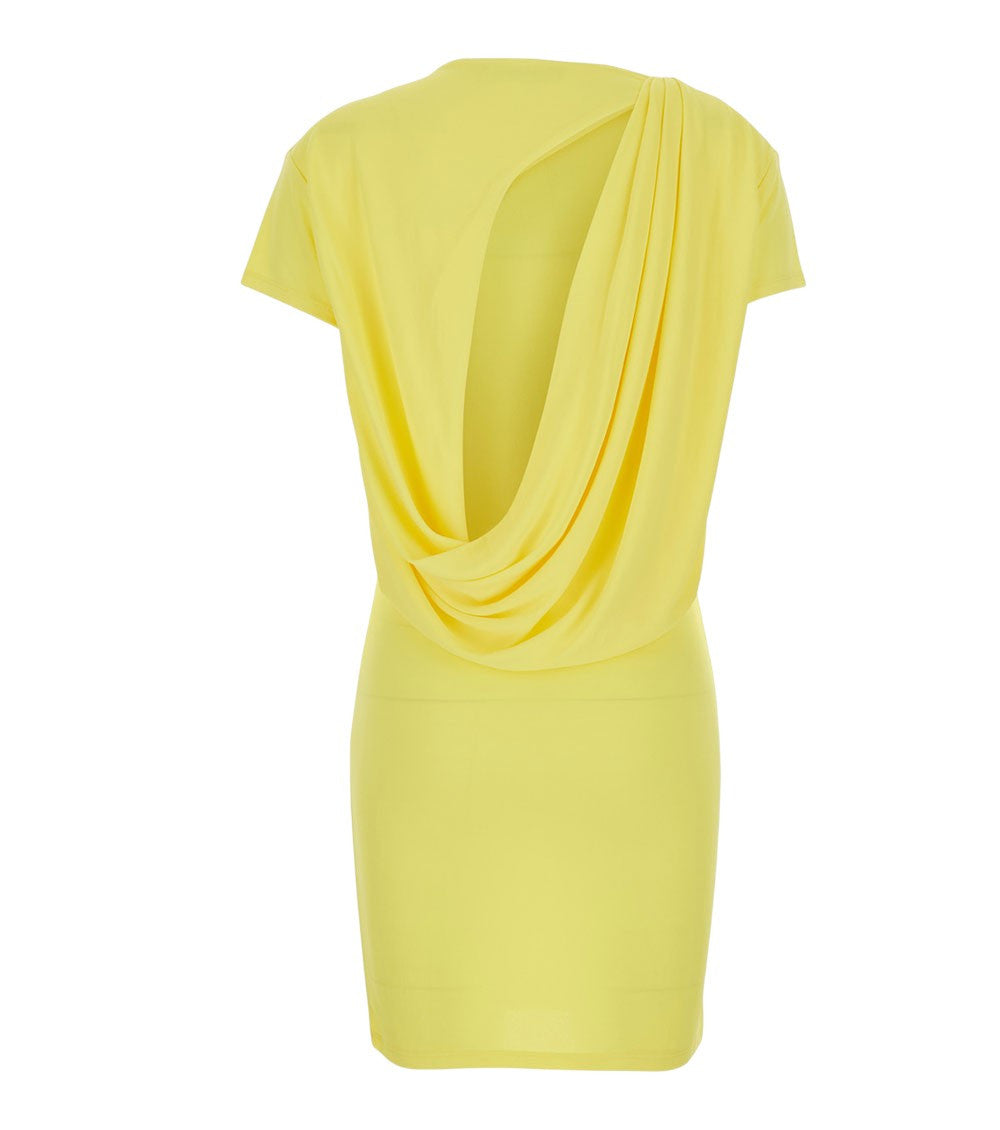 Yellow Boat Neck Dress 2