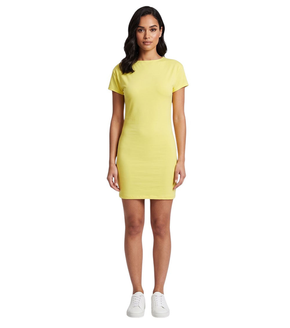 Yellow Boat Neck Dress 3