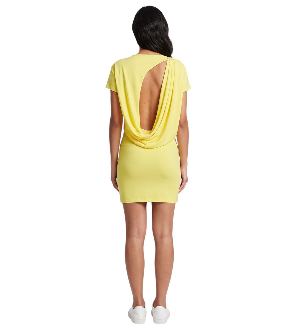Yellow Boat Neck Dress 4