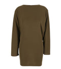 Green Boat Neck Mini Dress 1