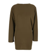 Green Boat Neck Mini Dress 1