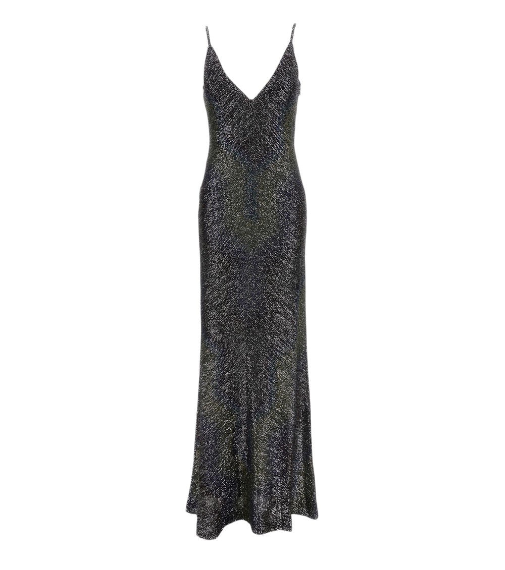 Dark Grey V Neck Maxi Dress 1