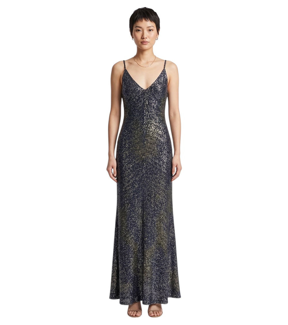 Dark Grey V Neck Maxi Dress 3