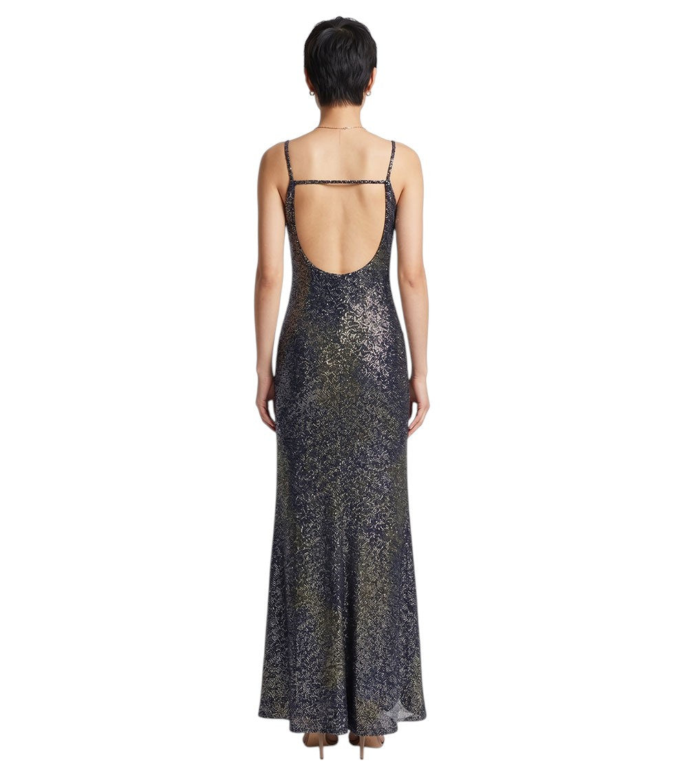 Dark Grey V Neck Maxi Dress 4