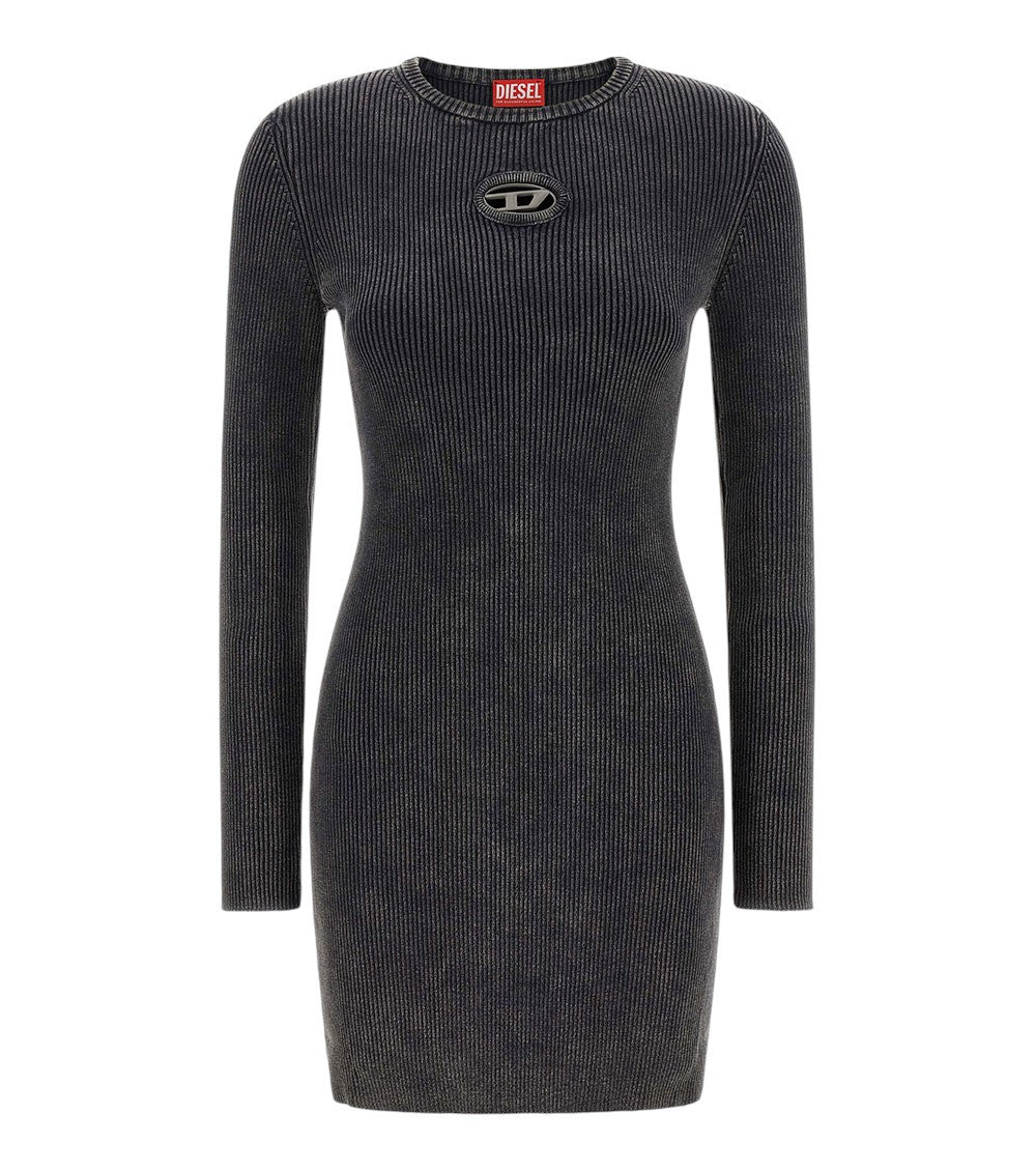 Black Round Neck Mini Dress 1