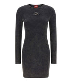 Black Round Neck Mini Dress 1