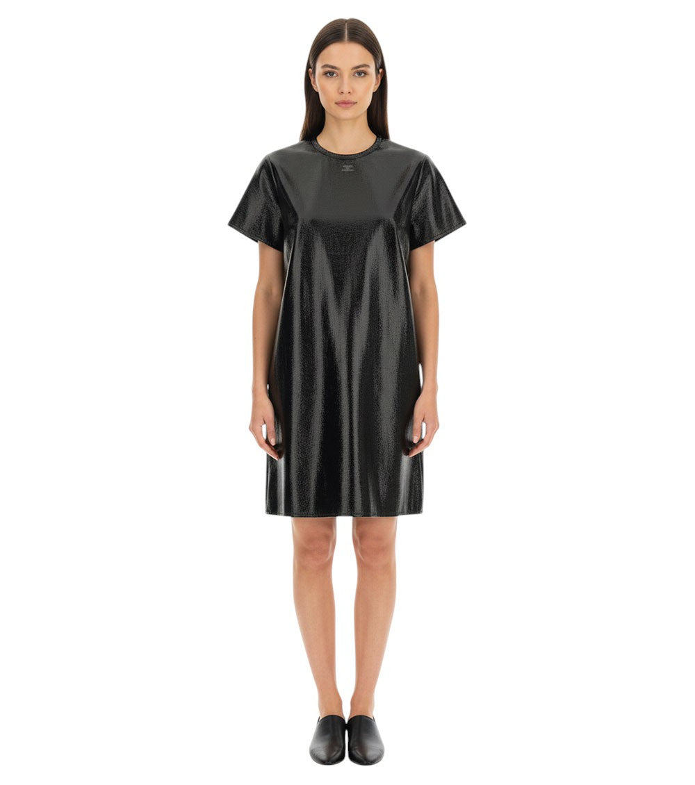 Black Crew Neck Mini Dress 1