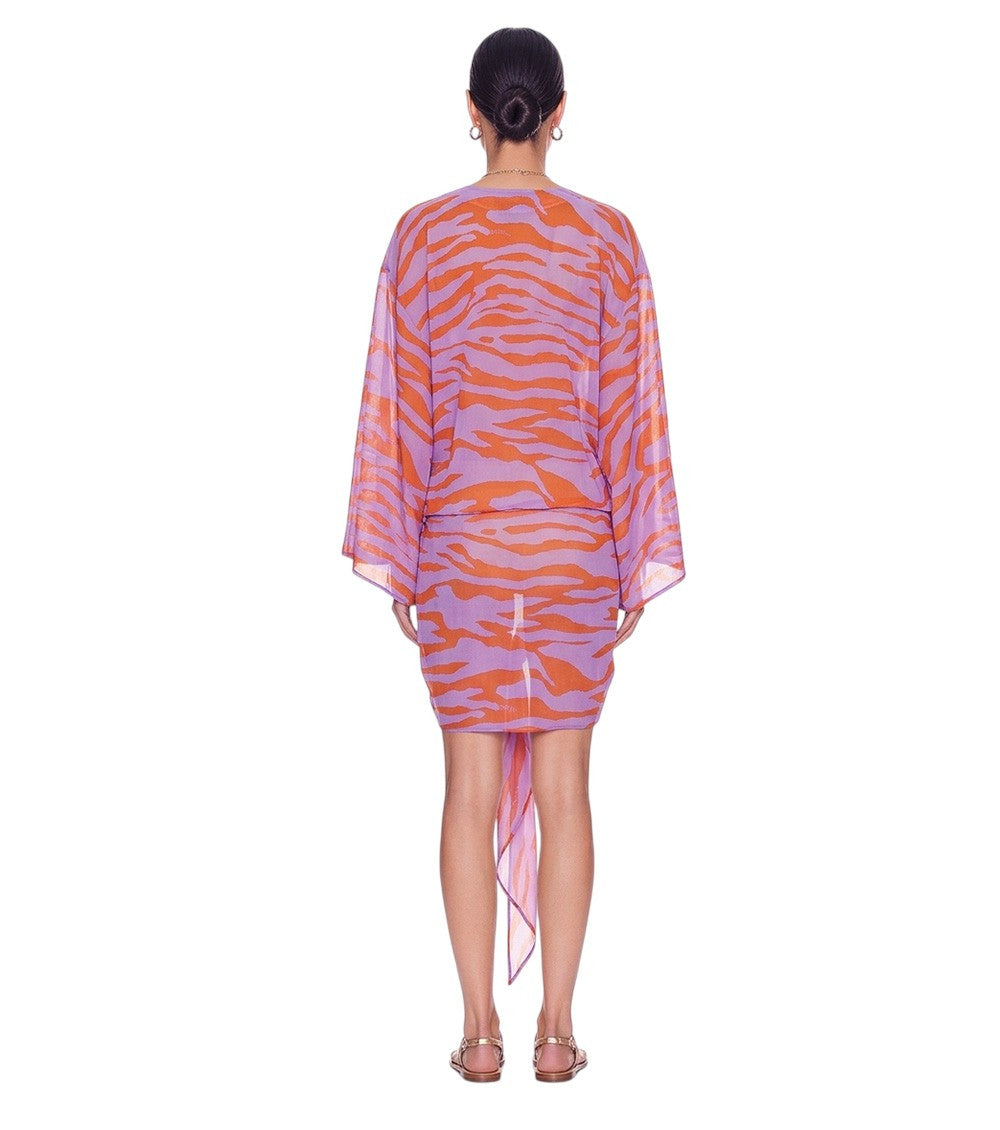 Multicolor V Neck Mini Dress 2