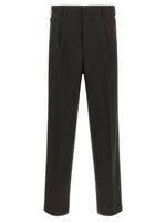 Dark Brown Pleated Trousers 1