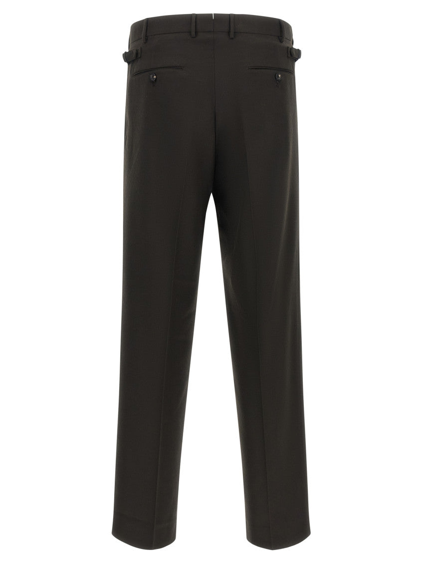 Dark Brown Pleated Trousers 2