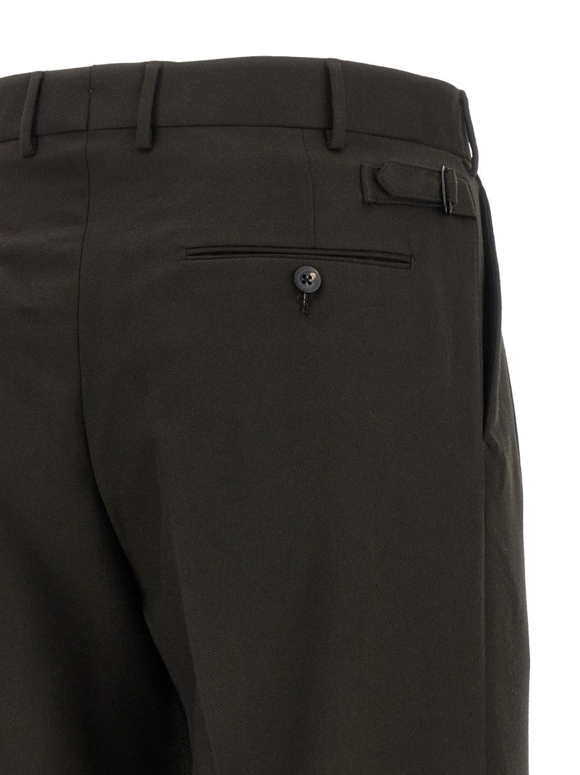 Dark Brown Pleated Trousers 4