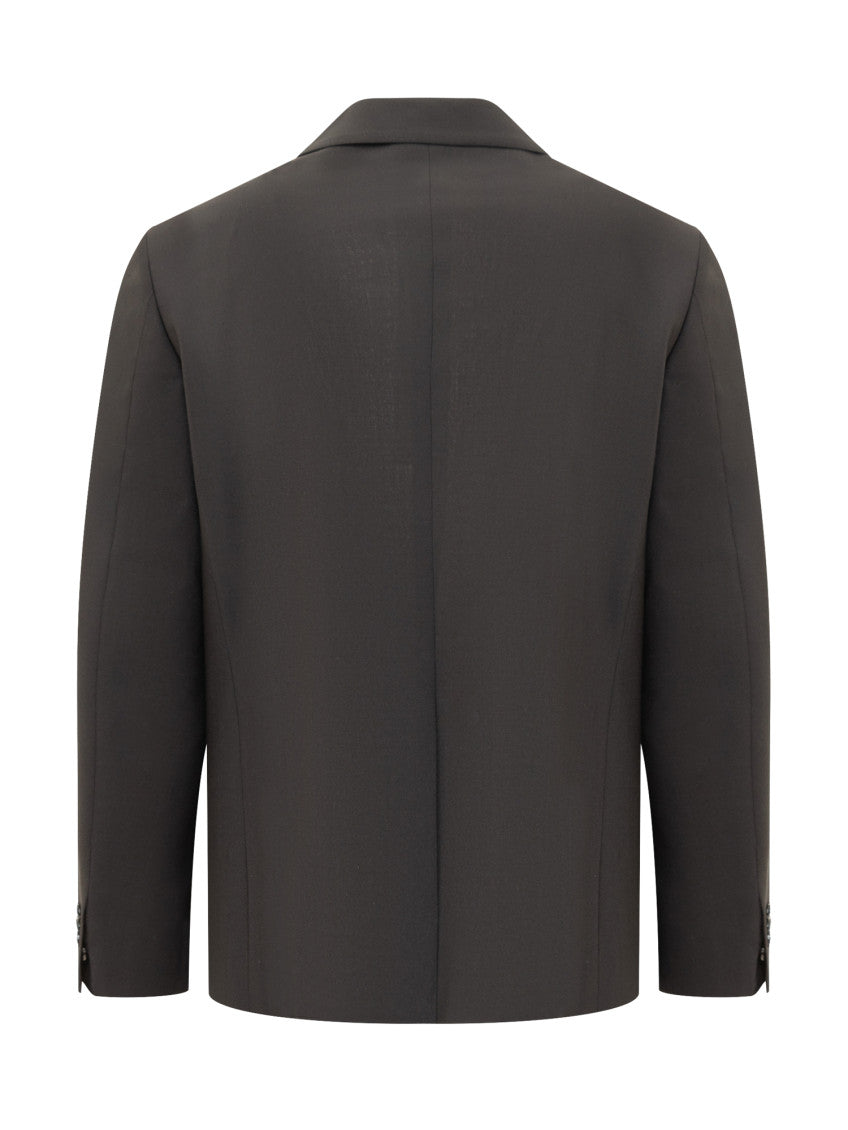 Dark Grey Peaked Lapel Blazer 2