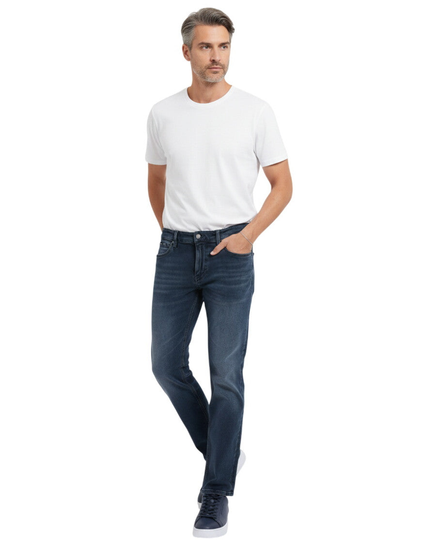 Blue Slim Mid Rise Jeans 1