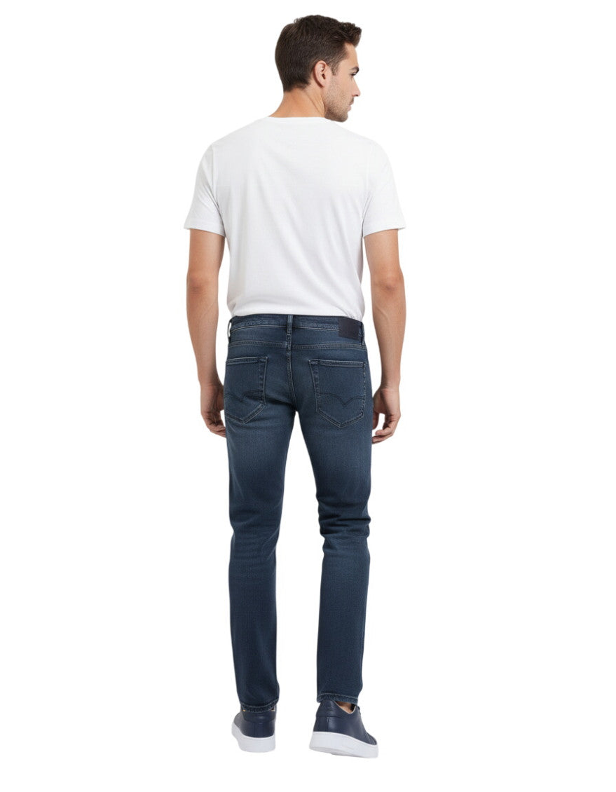 Blue Slim Mid Rise Jeans 2