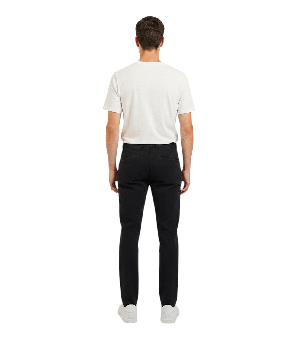 Black Slim Chino Trousers 2