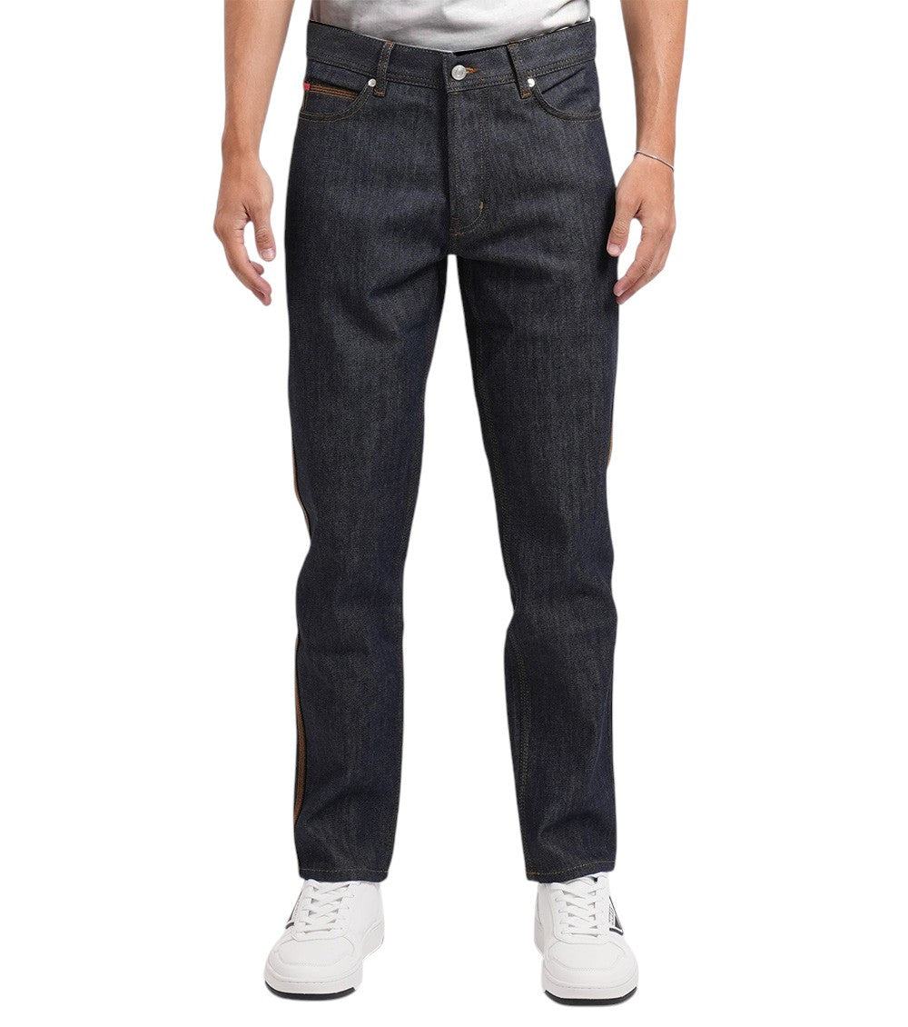 Dark Blue Mid Rise Jeans 1