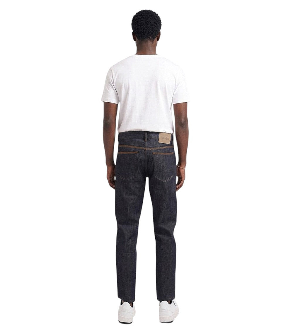 Dark Blue Mid Rise Jeans 2