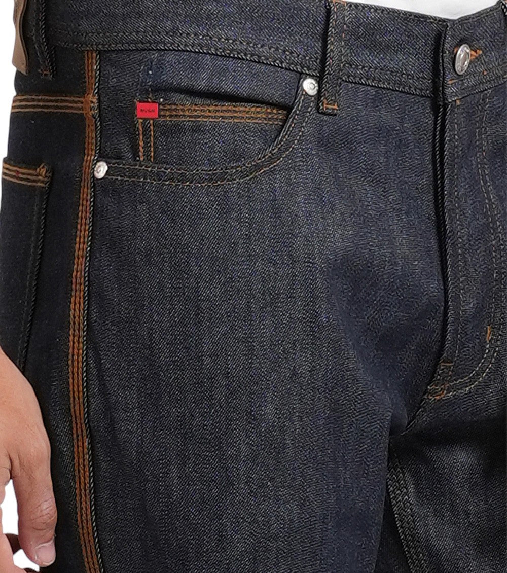 Dark Blue Mid Rise Jeans 4