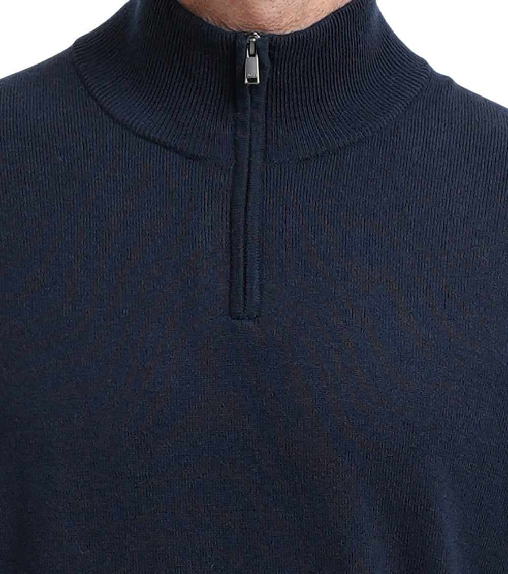 Blue Half Zip Sweater 3