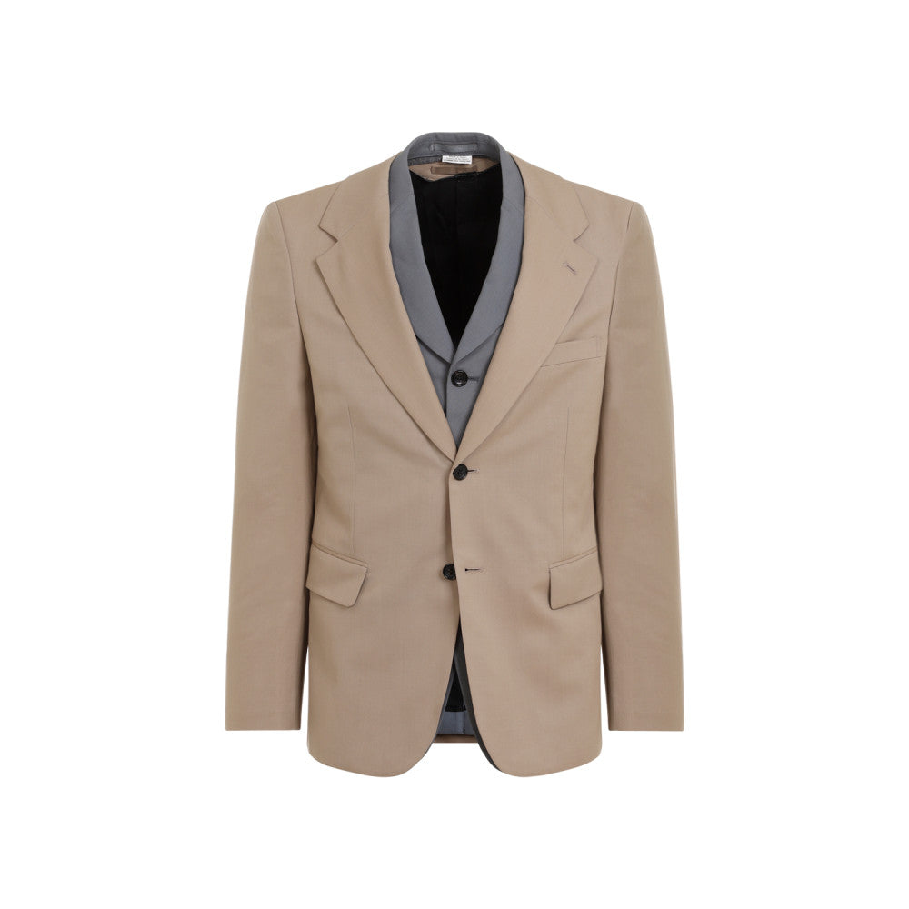 Beige Regular Fit Blazer 1
