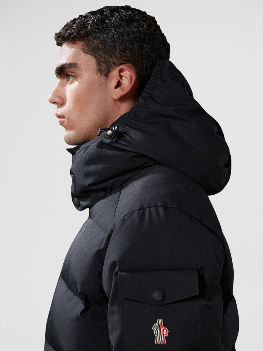 Black Embroidered Logo Jacket 3