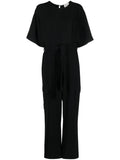 Black Wide Leg Cargo Jumpsuit 1