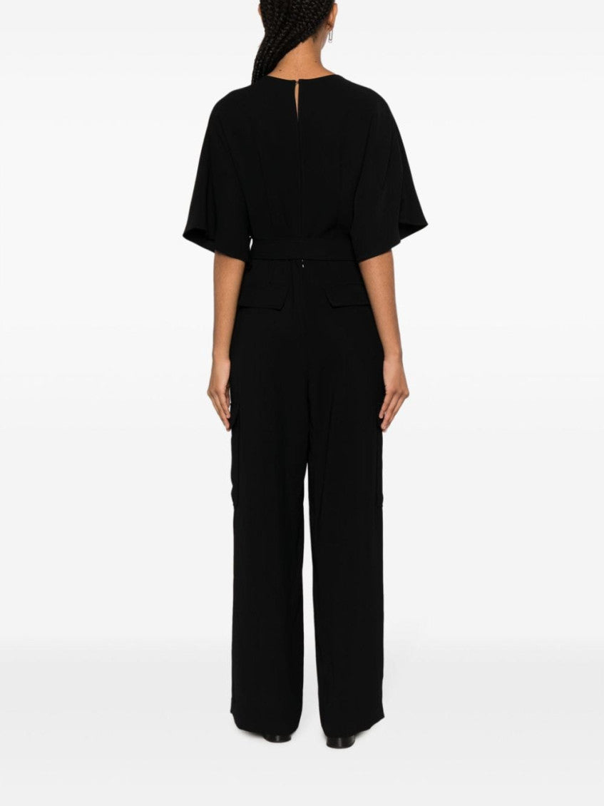 Black Wide Leg Cargo Jumpsuit 3