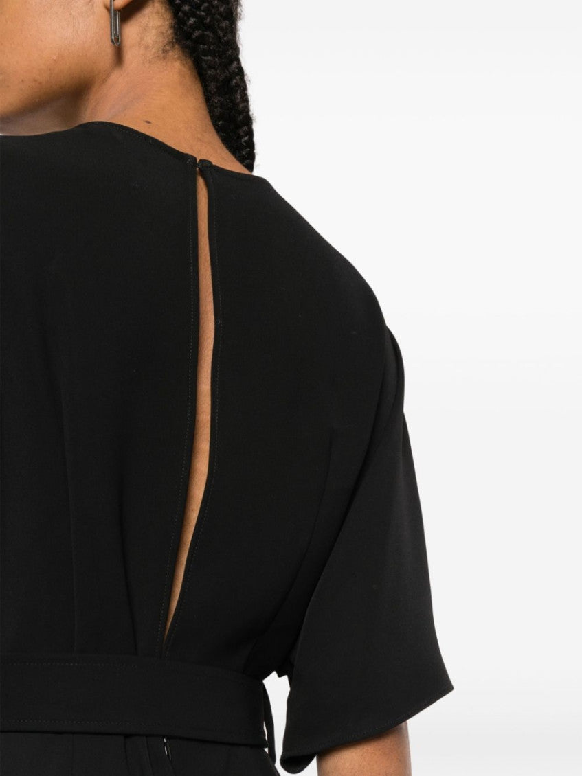 Black Wide Leg Cargo Jumpsuit 5