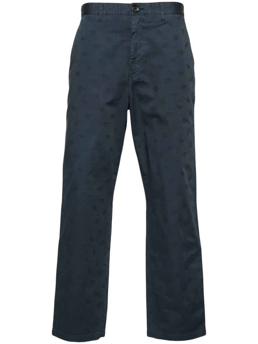 Dark Blue Straight Trousers 1