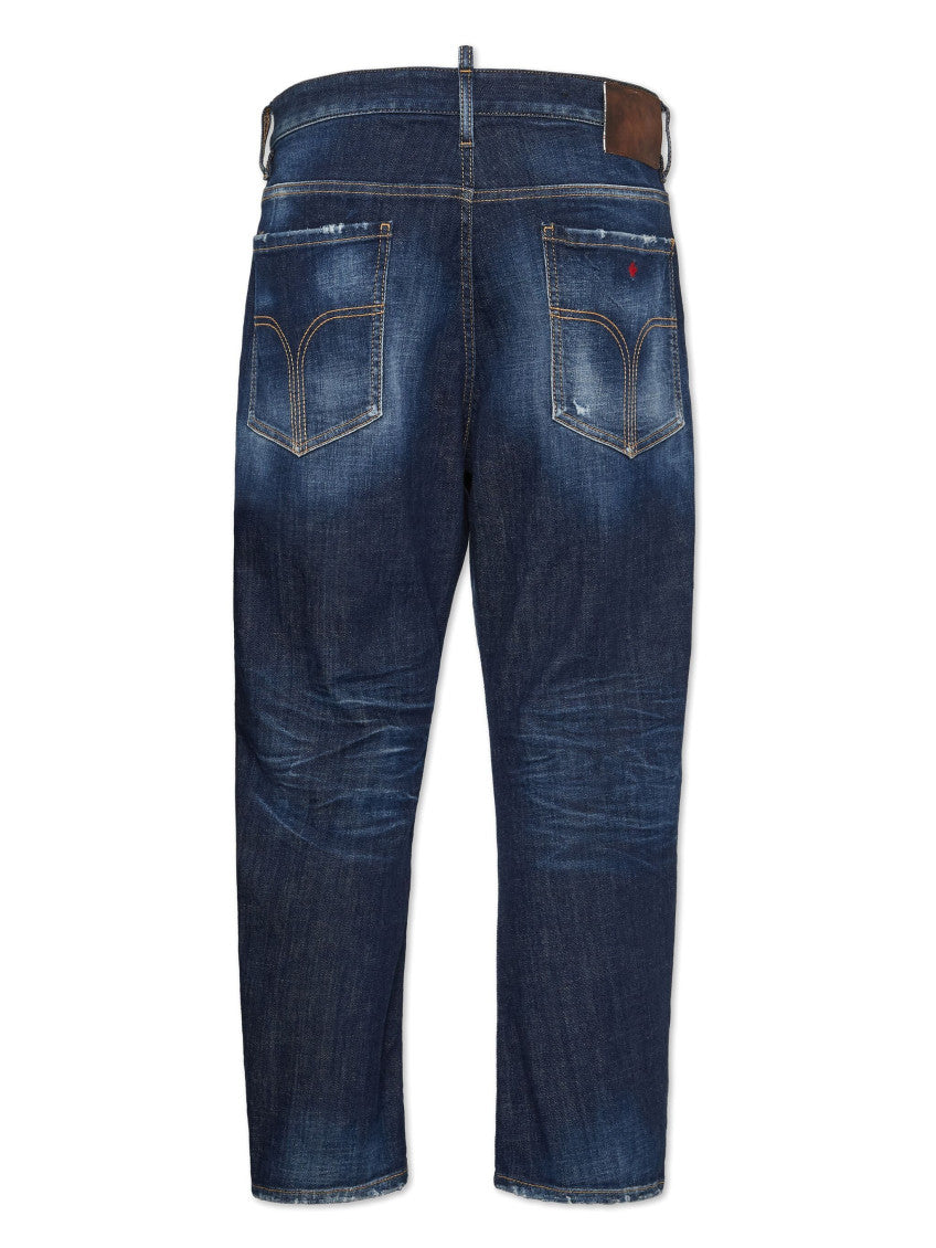 Dark Blue Straight-leg Jeans 2