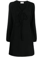 Black Abito V-neck Keyhole Dress 1