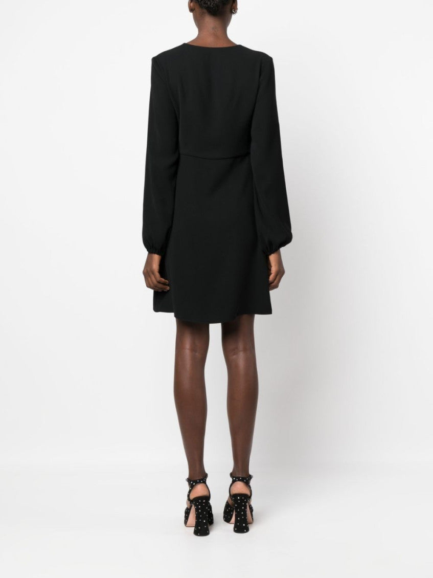 Black Abito V-neck Keyhole Dress 4
