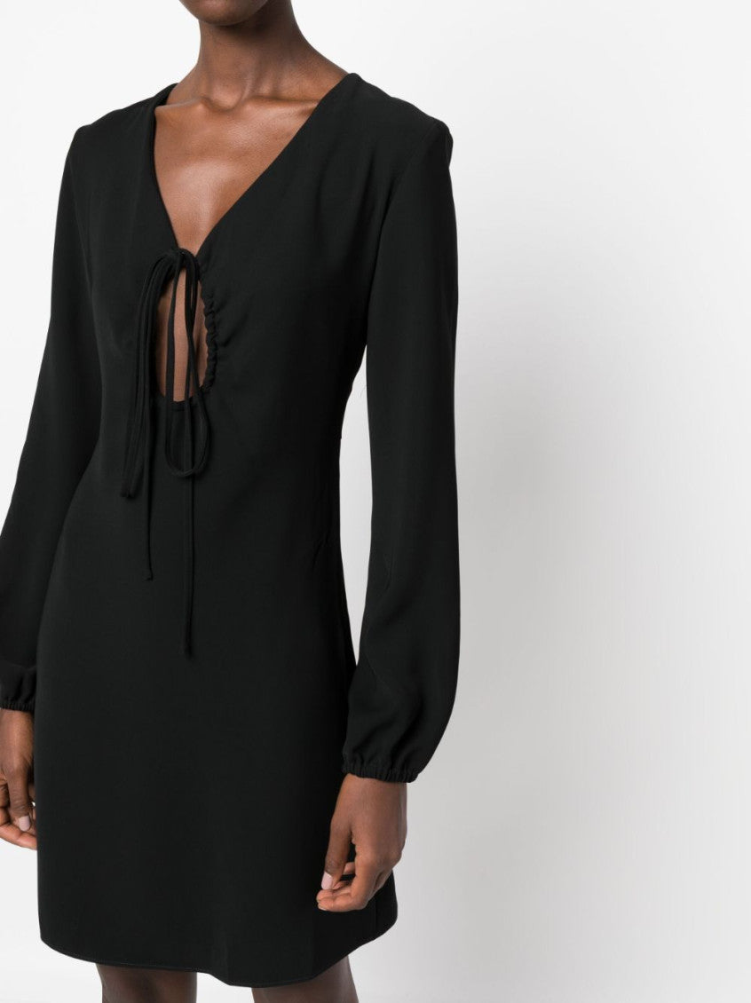 Black Abito V-neck Keyhole Dress 5