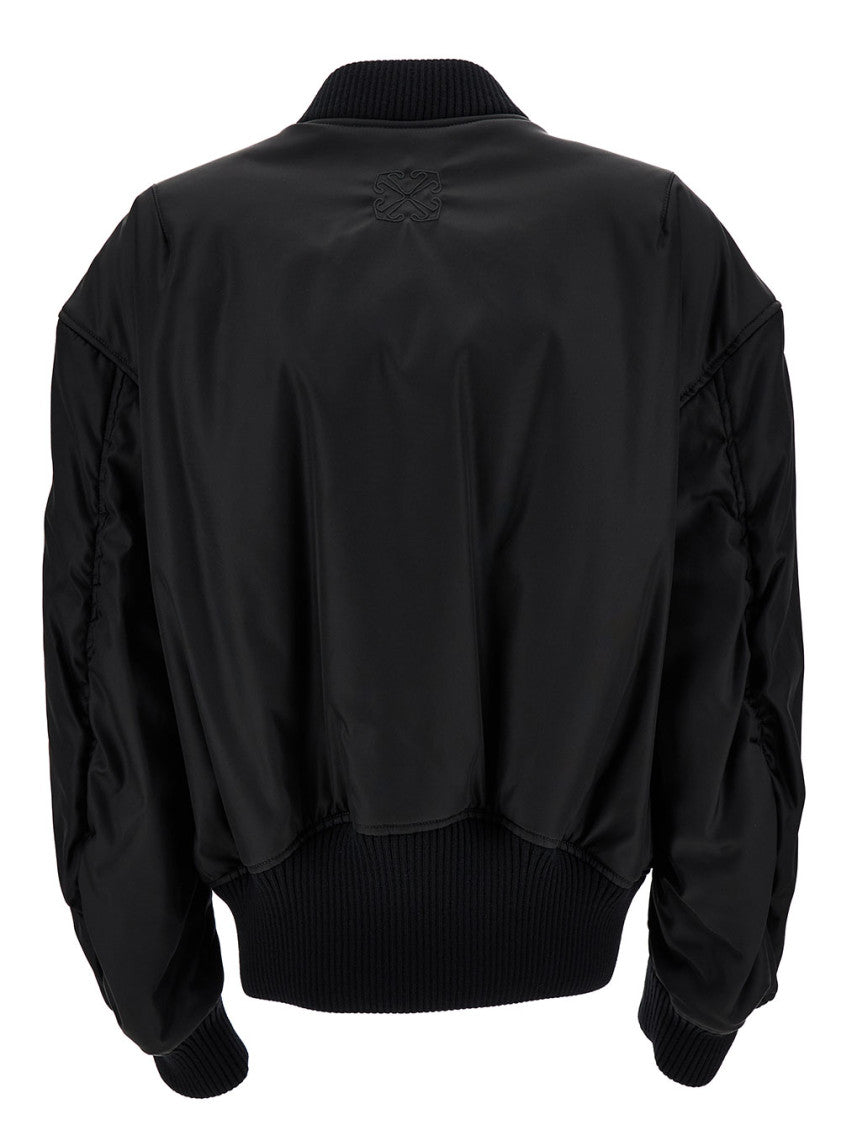 Black Embroidered Logo Jacket 2