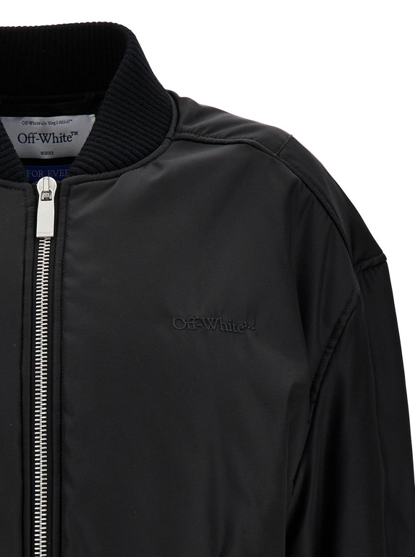 Black Embroidered Logo Jacket 3