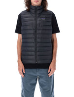 Black Logo Puffer Vest 1