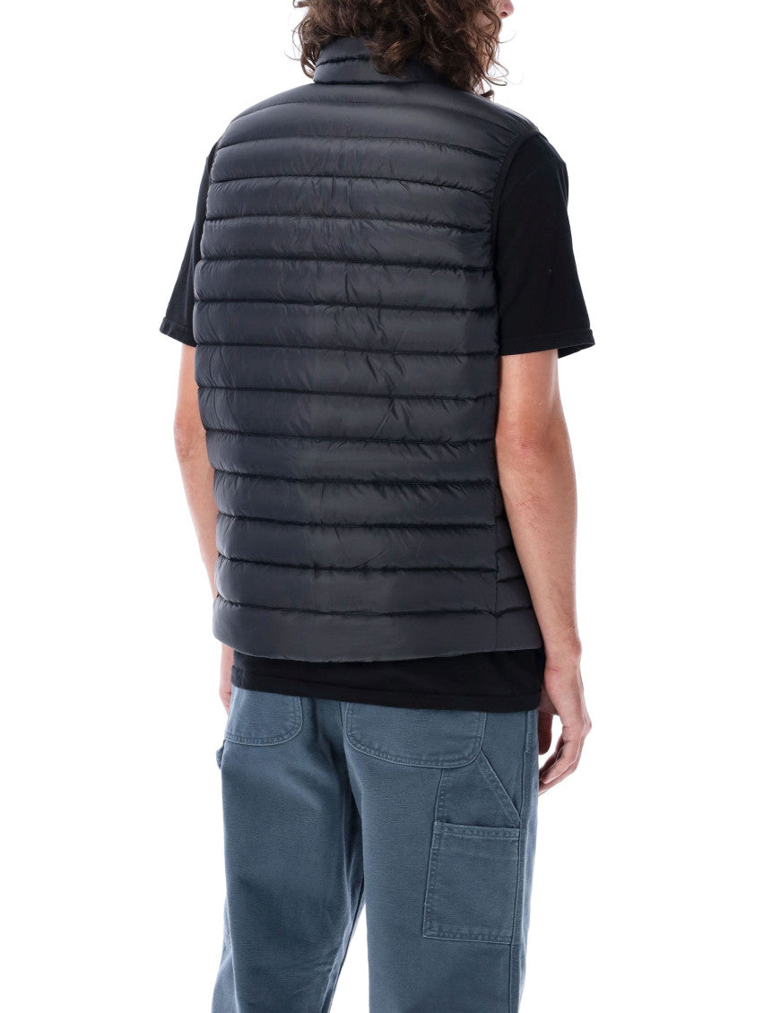 Black Logo Puffer Vest 2