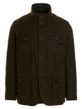 Dark Brown Embroidered Logo jacket 1