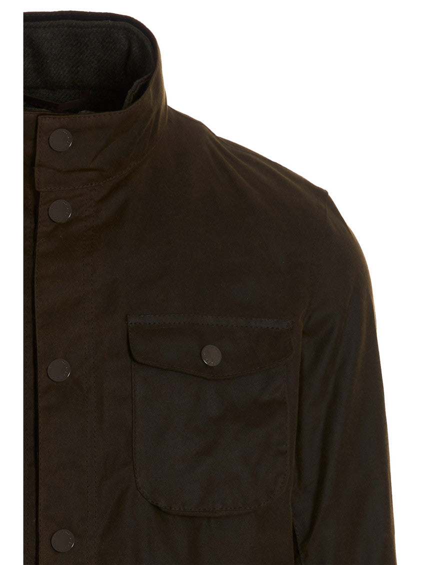Dark Brown Embroidered Logo jacket 3