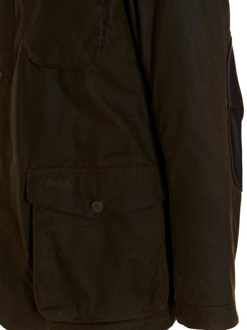 Dark Brown Embroidered Logo jacket 4