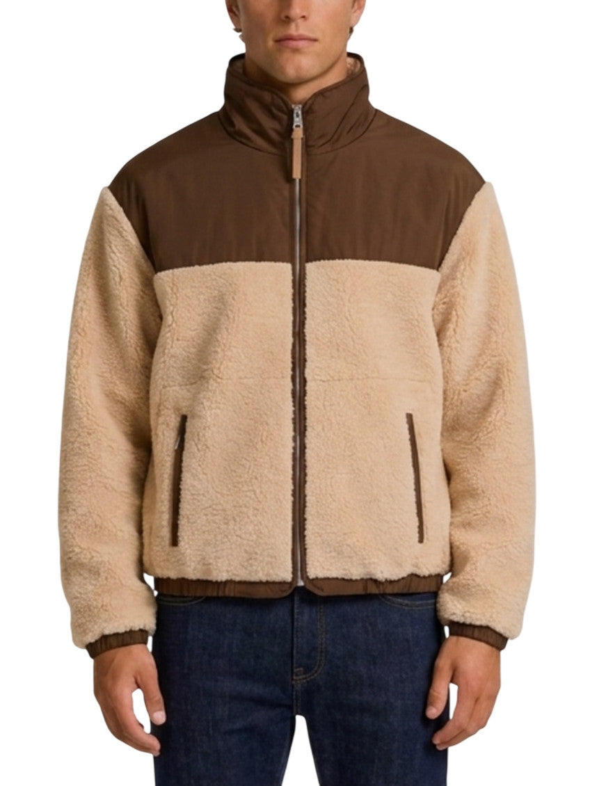 Beige Regular Fleece Jacket 1
