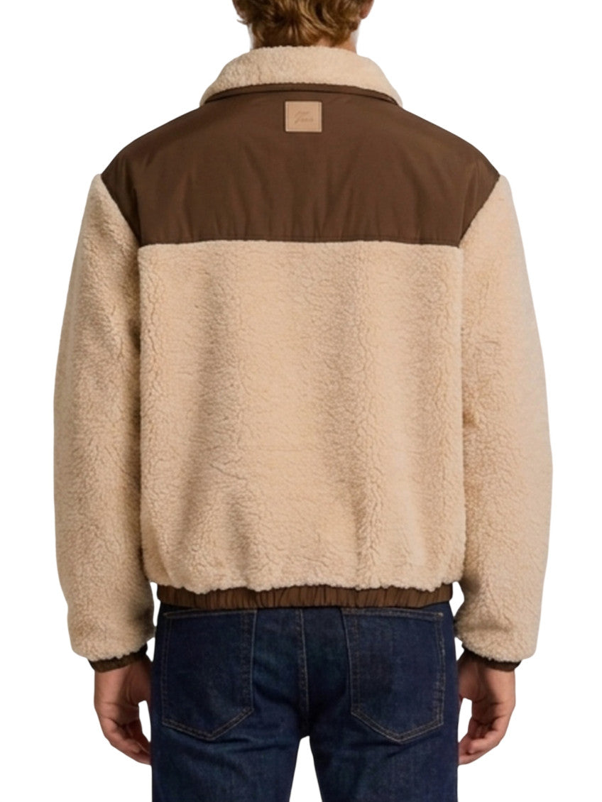 Beige Regular Fleece Jacket 3