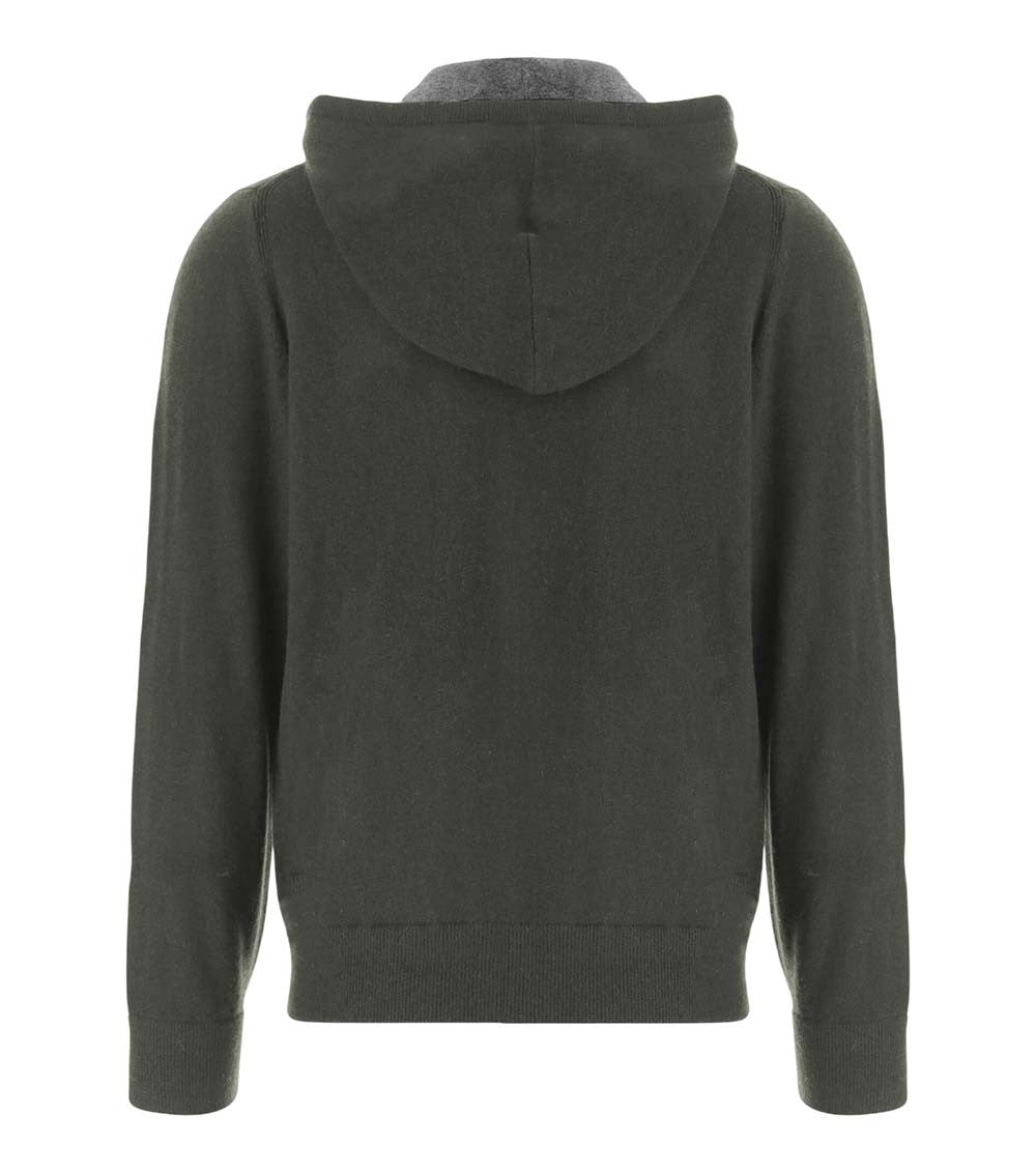 Dark Green Zip Up Hoodie 2
