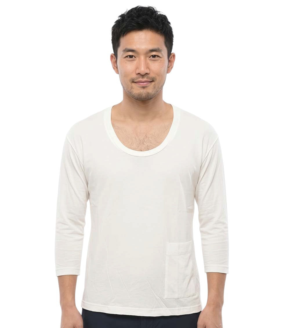 White Scoop Neck T-Shirt 1