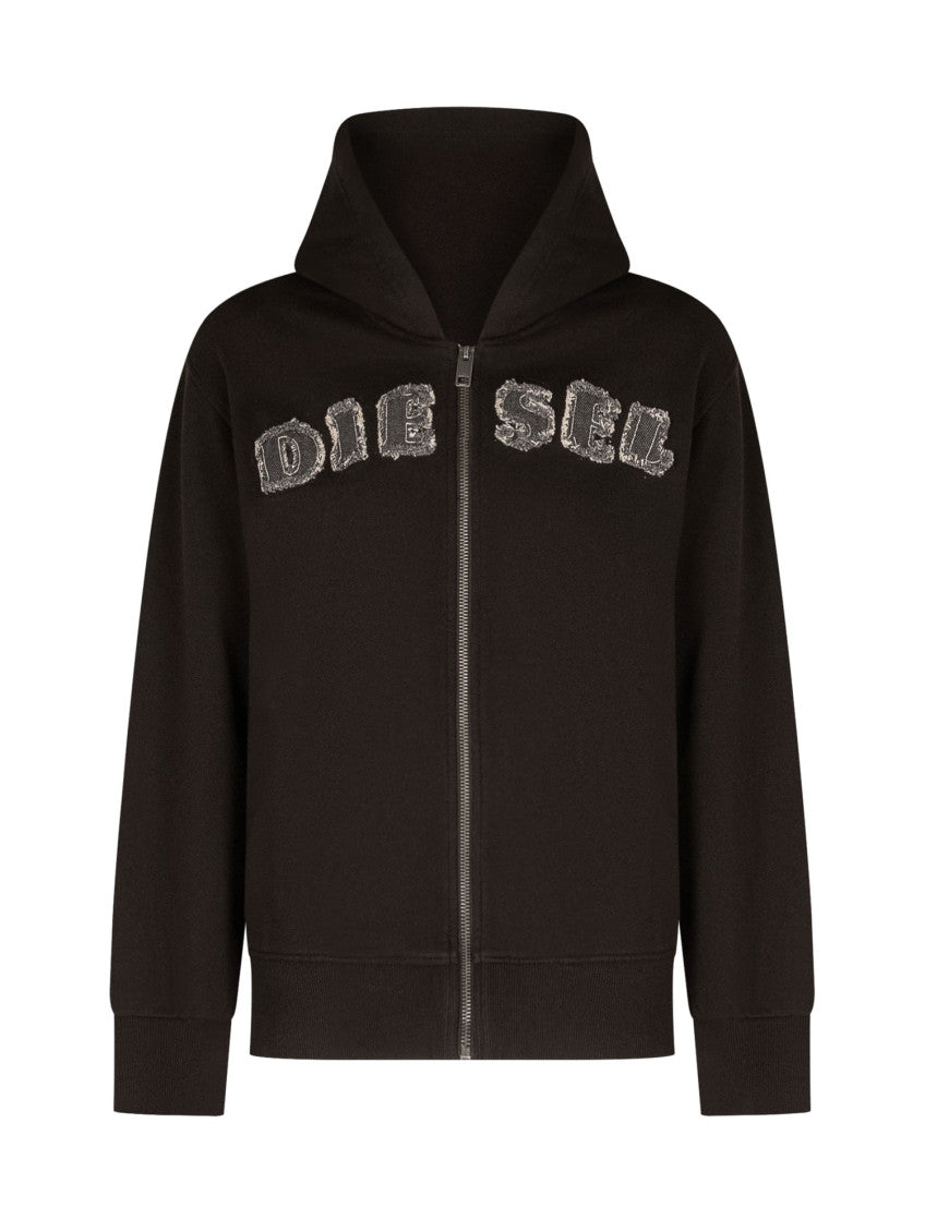 Kids Black Logo Hoodie 1