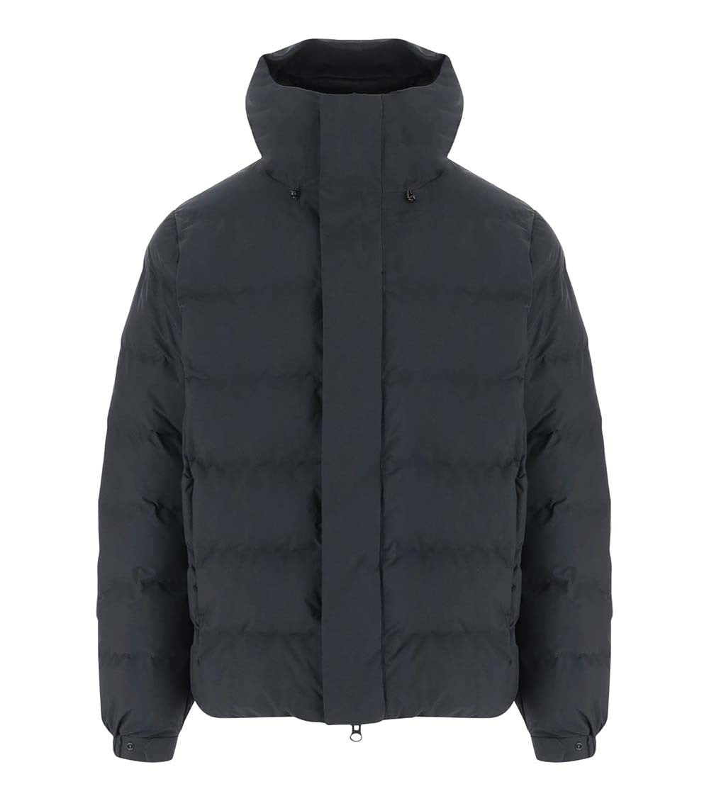 Black Quilted Hood Jacket 1