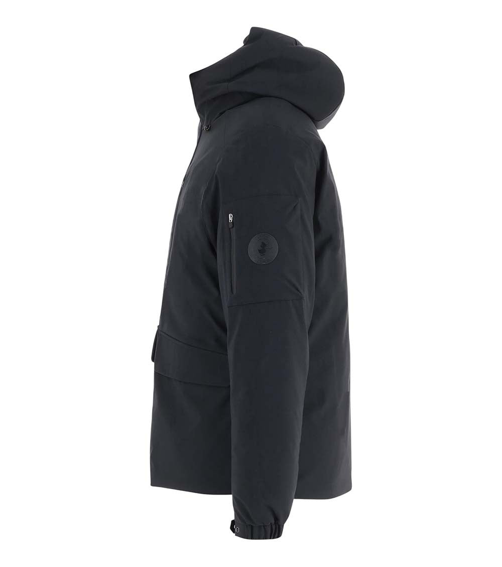 Black Solid Hood Jacket 2