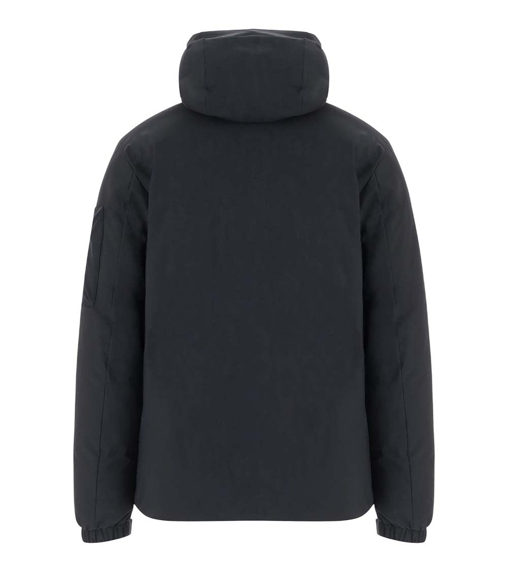 Black Solid Hood Jacket 3