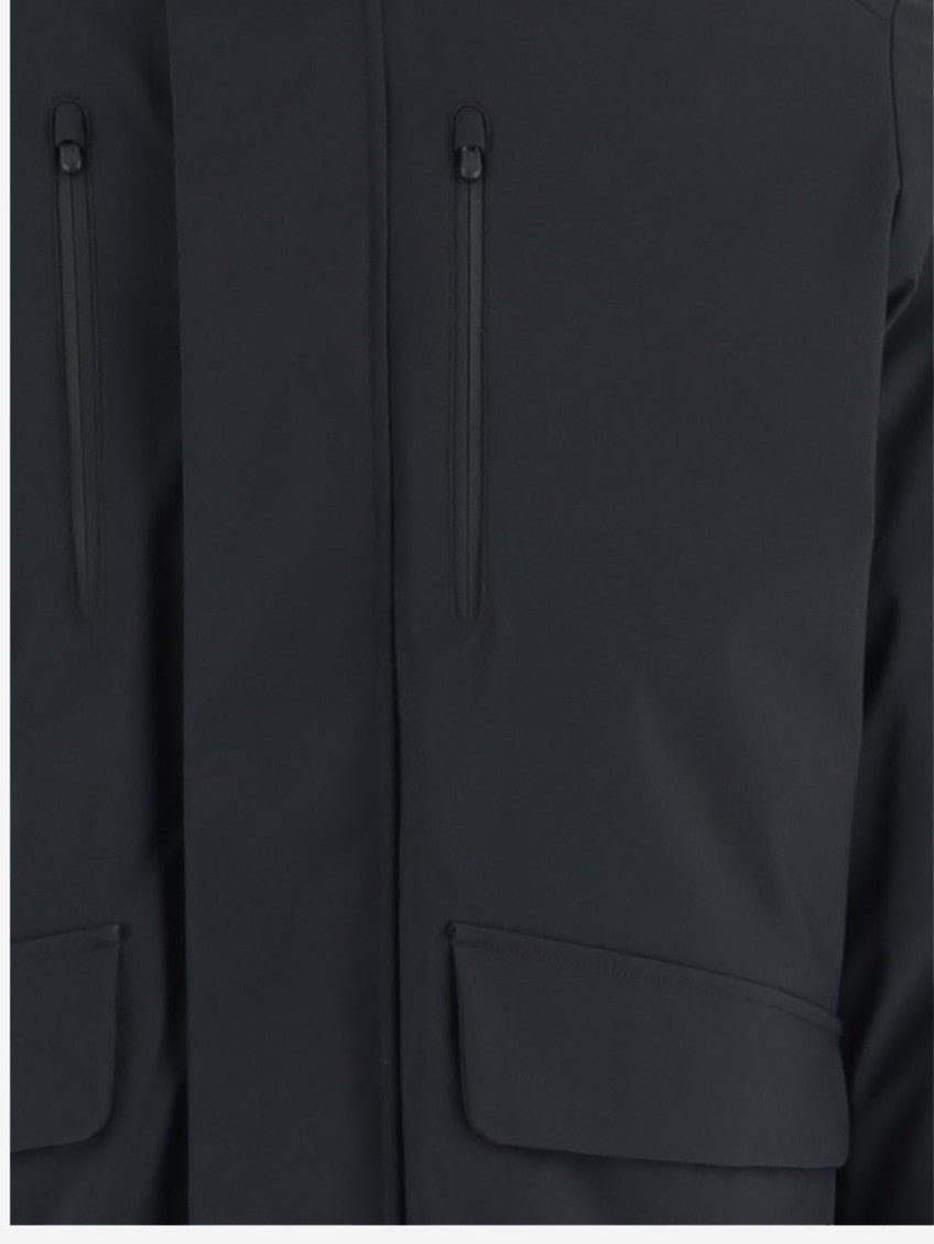 Black Solid Hood Jacket 4